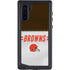 NFL Cleveland Browns White Striped Galaxy Note 10 Waterproof Case