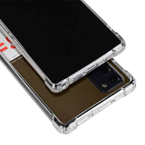 NFL Cleveland Browns White Striped Galaxy Note20 5G Clear Case