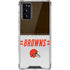 NFL Cleveland Browns White Striped Galaxy Note20 5G Clear Case
