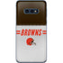 NFL Cleveland Browns White Striped Galaxy S10e Skin