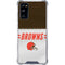 NFL Cleveland Browns White Striped Galaxy S20 FE Clear Case