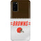 NFL Cleveland Browns White Striped Galaxy S20 Lite Case