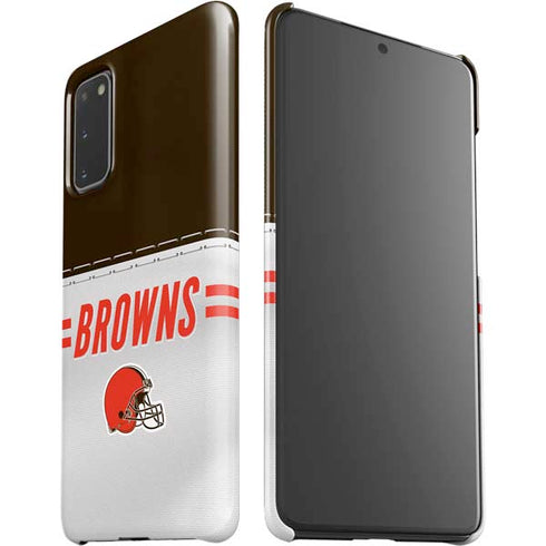 NFL Cleveland Browns White Striped Galaxy S20 Lite Case