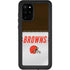 NFL Cleveland Browns White Striped Galaxy S20 Plus Waterproof Case