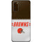NFL Cleveland Browns White Striped Galaxy S20 Skin