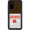 NFL Cleveland Browns White Striped Galaxy S20 Waterproof Case