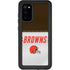 NFL Cleveland Browns White Striped Galaxy S20 Waterproof Case