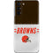 NFL Cleveland Browns White Striped Galaxy S21 5G Skin