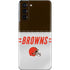 NFL Cleveland Browns White Striped Galaxy S21 5G Skin
