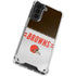 NFL Cleveland Browns White Striped Galaxy S21 Plus 5G Clear Case