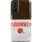 NFL Cleveland Browns White Striped Galaxy S21 Plus 5G Pro Case