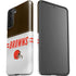 NFL Cleveland Browns White Striped Galaxy S21 Plus 5G Pro Case