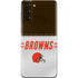NFL Cleveland Browns White Striped Galaxy S21 Plus 5G Skin