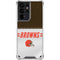NFL Cleveland Browns White Striped Galaxy S21 Ultra 5G Clear Case