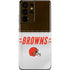 NFL Cleveland Browns White Striped Galaxy S21 Ultra 5G Skin