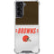 NFL Cleveland Browns White Striped Galaxy S22 Clear Case