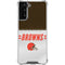 NFL Cleveland Browns White Striped Galaxy S22 Plus Clear Case
