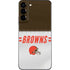 NFL Cleveland Browns White Striped Galaxy S22 Plus Skin