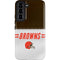 NFL Cleveland Browns White Striped Galaxy S22 Pro Case