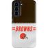 NFL Cleveland Browns White Striped Galaxy S22 Pro Case