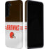 NFL Cleveland Browns White Striped Galaxy S22 Pro Case