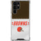 NFL Cleveland Browns White Striped Galaxy S22 Ultra Clear Case