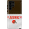 NFL Cleveland Browns White Striped Galaxy S22 Ultra Pro Case