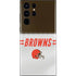 NFL Cleveland Browns White Striped Galaxy S22 Ultra Skin