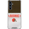 NFL Cleveland Browns White Striped Galaxy S23 FE Clear Case