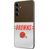 NFL Cleveland Browns White Striped Galaxy S23 FE Skin