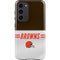 NFL Cleveland Browns White Striped Galaxy S23 Plus Pro Case