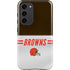 NFL Cleveland Browns White Striped Galaxy S23 Plus Pro Case