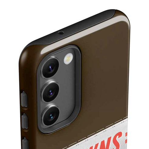 NFL Cleveland Browns White Striped Galaxy S23 Plus Pro Case