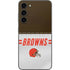 NFL Cleveland Browns White Striped Galaxy S23 Plus Skin