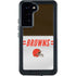 NFL Cleveland Browns White Striped Galaxy S23 Plus Waterproof Case