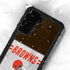 NFL Cleveland Browns White Striped Galaxy S23 Plus Waterproof Case