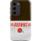 NFL Cleveland Browns White Striped Galaxy S23 Pro Case
