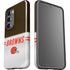 NFL Cleveland Browns White Striped Galaxy S23 Pro Case