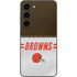 NFL Cleveland Browns White Striped Galaxy S23 Skin