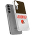NFL Cleveland Browns White Striped Galaxy S24 Plus Clear Case