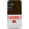 NFL Cleveland Browns White Striped Galaxy S24 Plus Impact Case