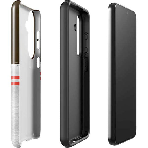 NFL Cleveland Browns White Striped Galaxy S24 Plus Impact Case