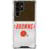 NFL Cleveland Browns White Striped Galaxy S24 Ultra Clear Case