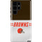NFL Cleveland Browns White Striped Galaxy S24 Ultra Impact Case