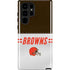 NFL Cleveland Browns White Striped Galaxy S24 Ultra Impact Case