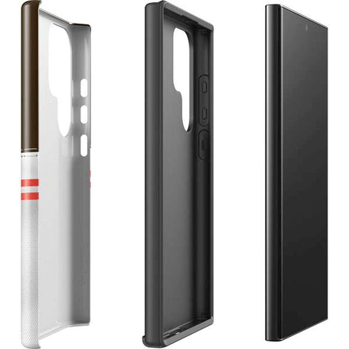 NFL Cleveland Browns White Striped Galaxy S24 Ultra Impact Case