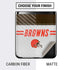 NFL Cleveland Browns White Striped Galaxy Z Flip Skin