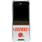 NFL Cleveland Browns White Striped Galaxy Z Flip5 5G Clear Case