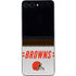 NFL Cleveland Browns White Striped Galaxy Z Flip5 5G Skin