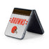 NFL Cleveland Browns White Striped Galaxy Z Flip5 5G Skin